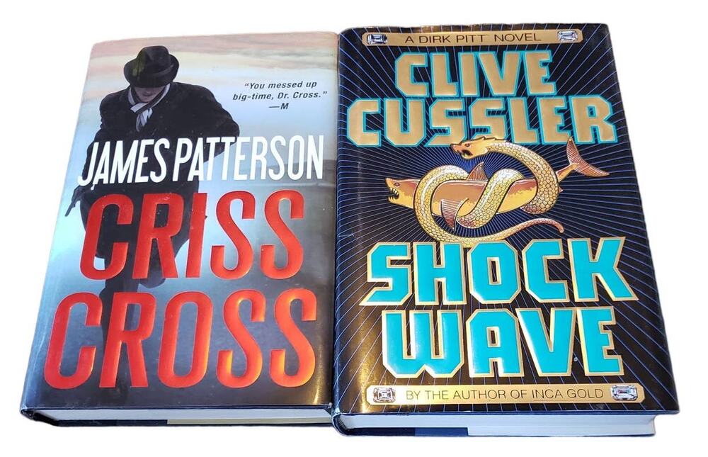 Two Hardcover Adventure Novels By Clive Cussler and James Patterson